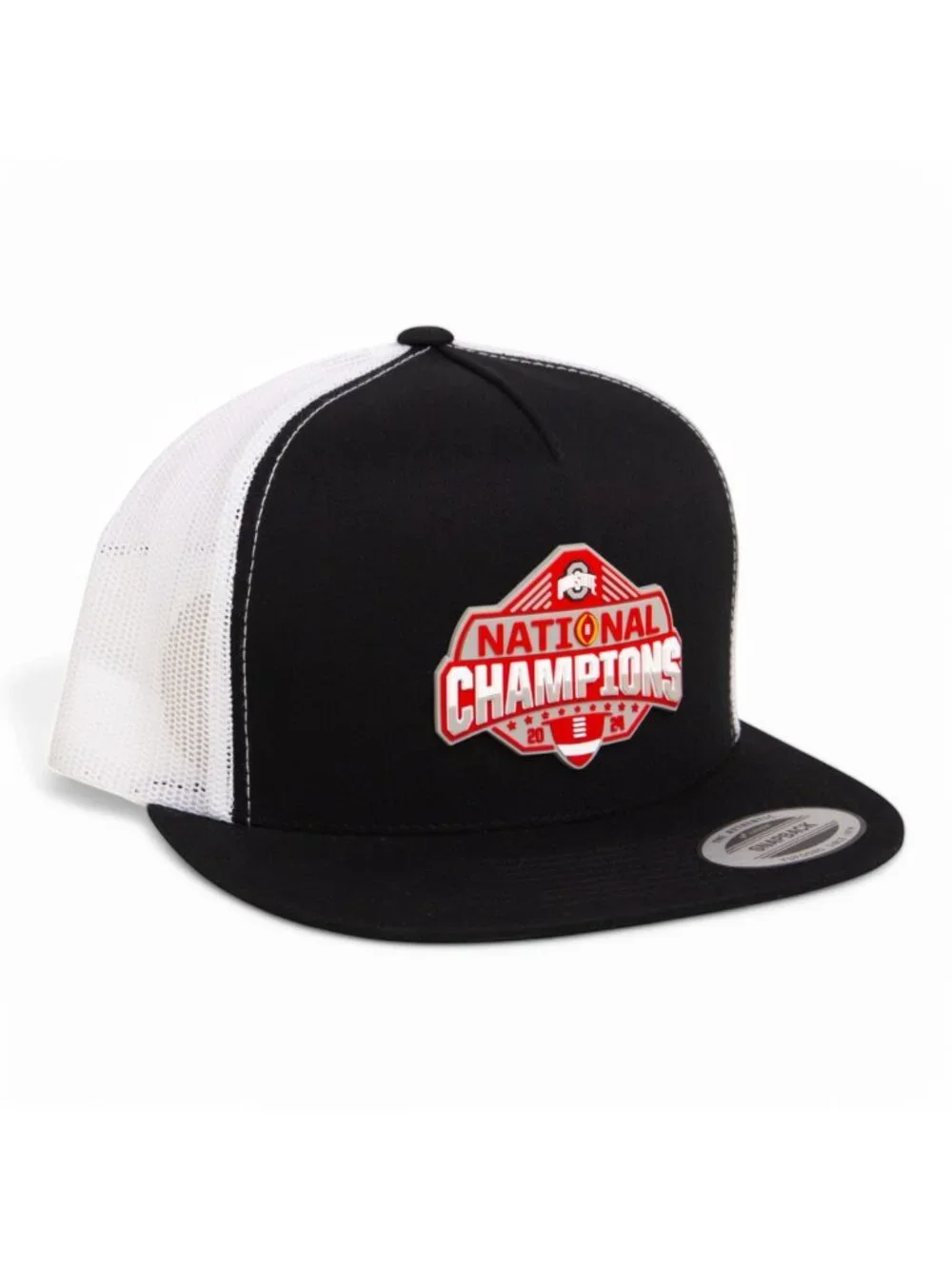 Ohio State Buckeyes 2024 CFP National Champions YP Flat Bill Trucker Hat